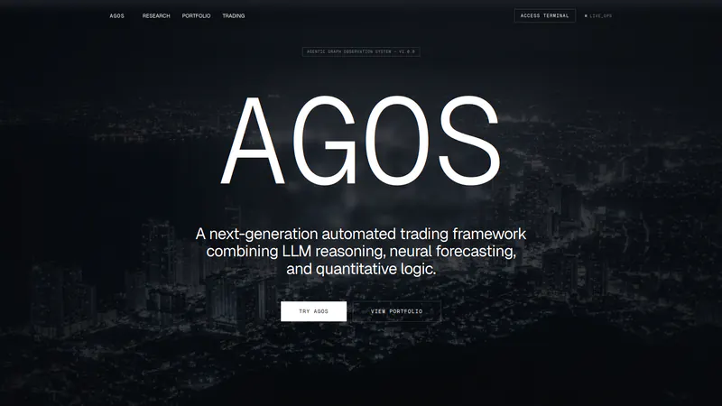 AGOS landing page introducing its Philippine market research workspace